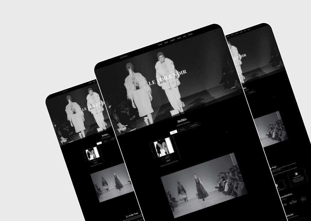 Page produit le voile noir